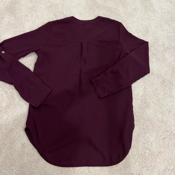 DYNAMITE Burgundy Work Blouse in Size Small GUC - Picture 3 of 8
